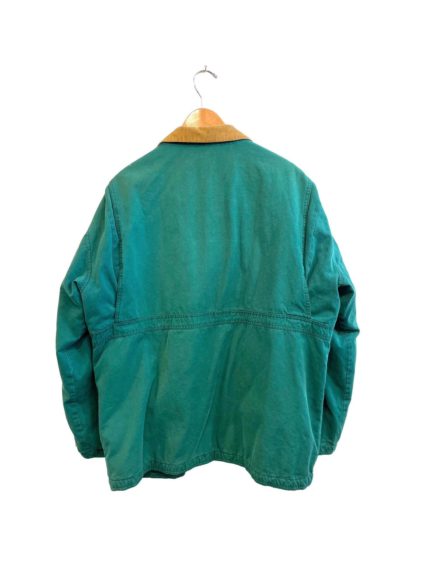 1980s Deep Teal Cotton Quilt-Lined Stefano Man Jacket
