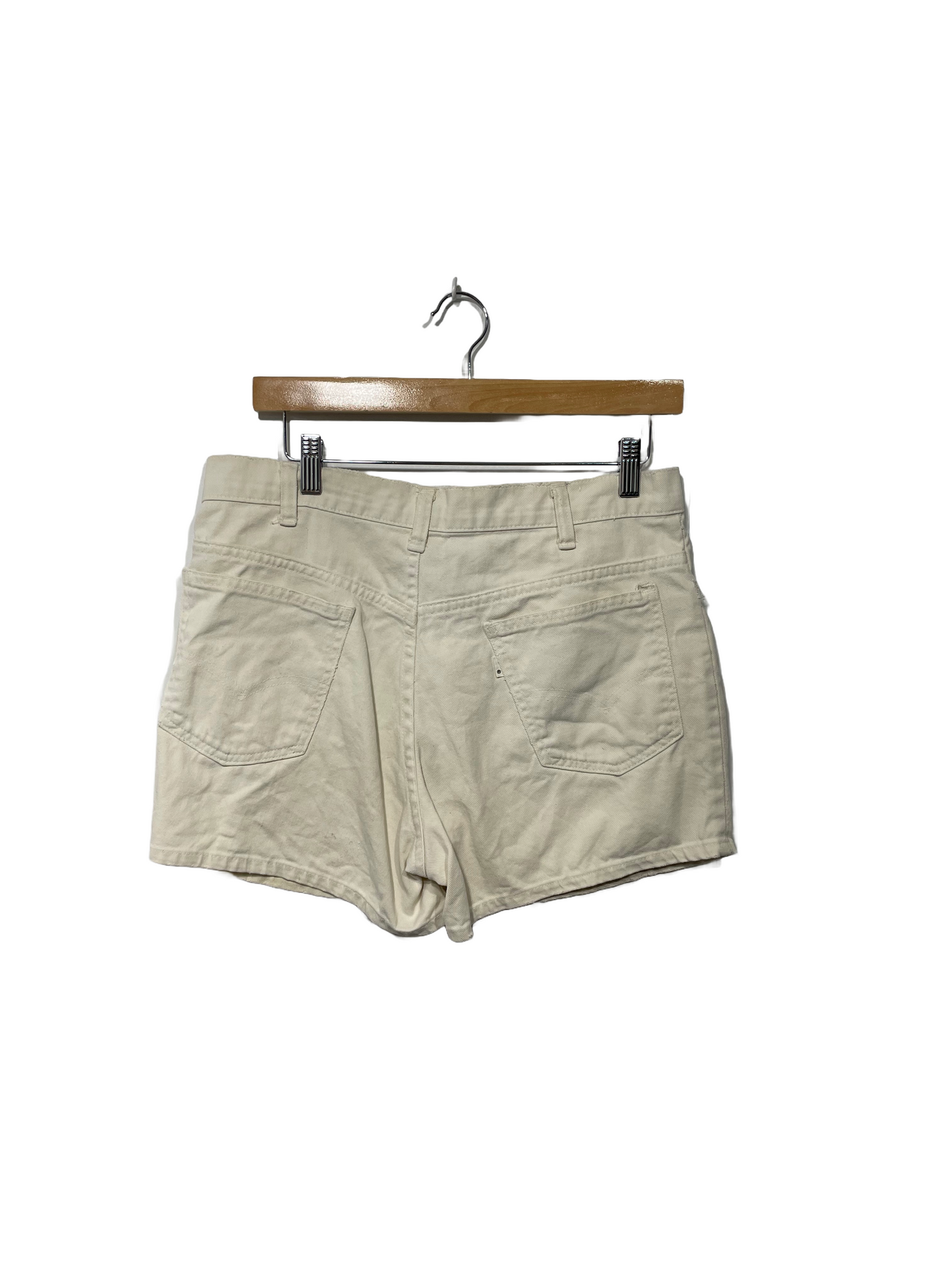 1970s White Levis Jean Shorts