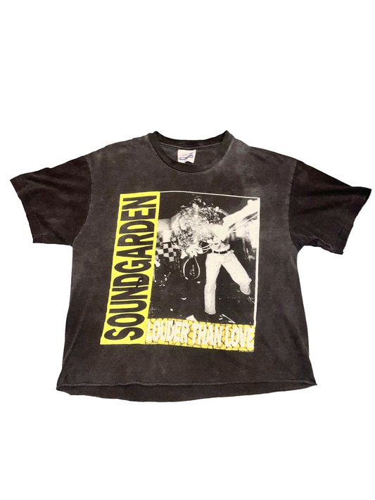 Soundgarden "Louder Than Love" 1990 Black Double Sided Super Soft Alt Grunge Vintage T-Shirt