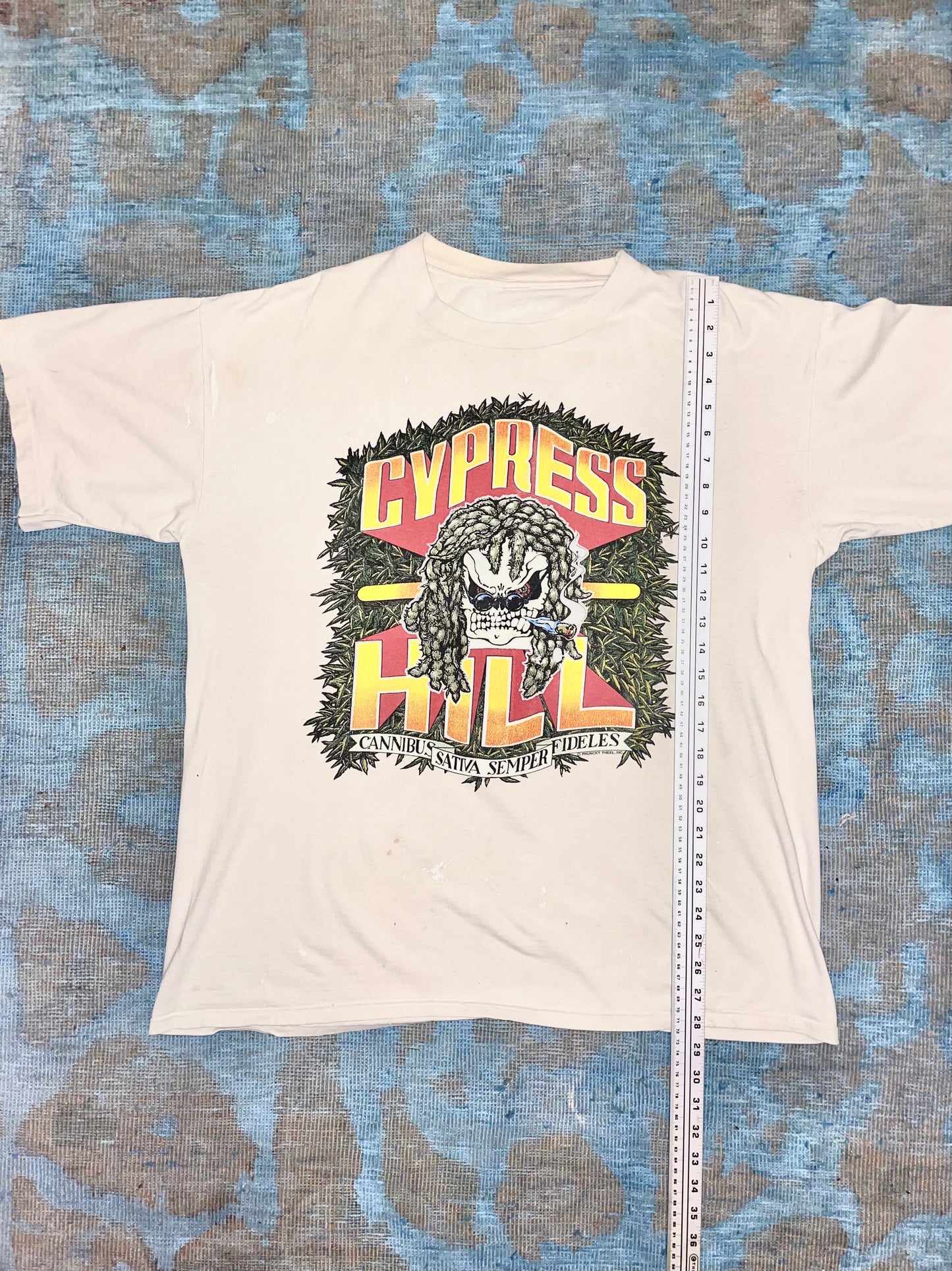 Cypress Hill "Cannibus Sativa Semper Fideles / Hemp Facts" ca. 1990s West Coast Hip Hop Vintage T-Shirt