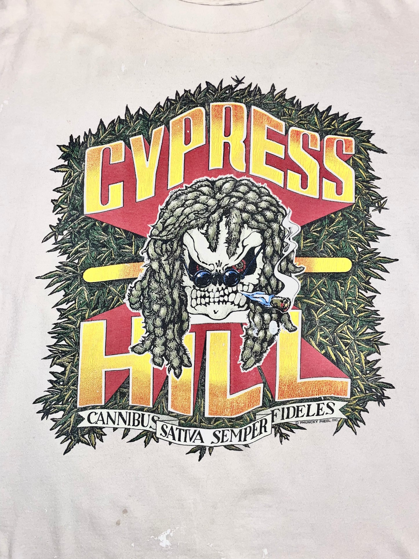 Cypress Hill "Cannibus Sativa Semper Fideles / Hemp Facts" ca. 1990s West Coast Hip Hop Vintage T-Shirt