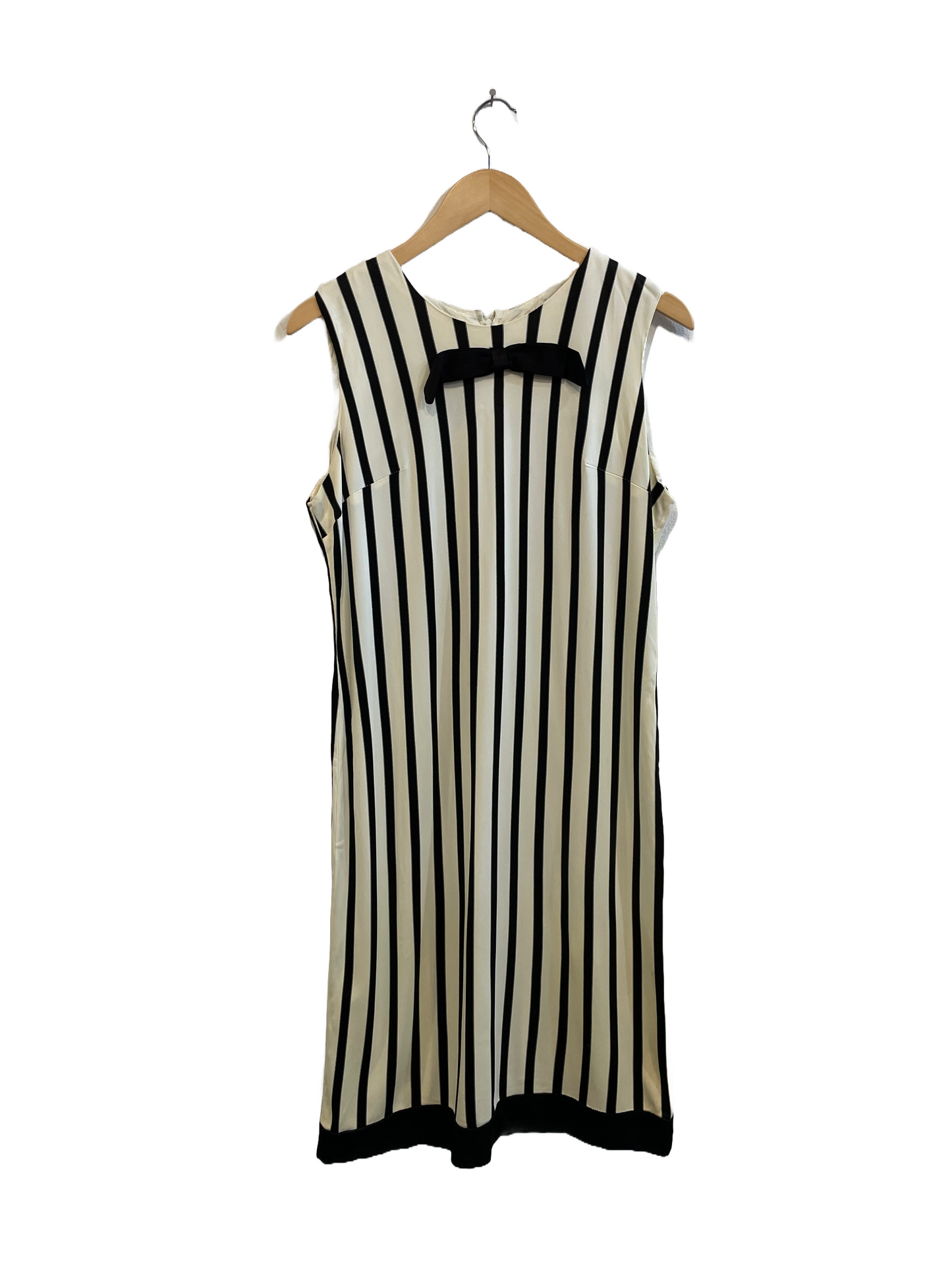 1960s Black and White Striped Shift Dress