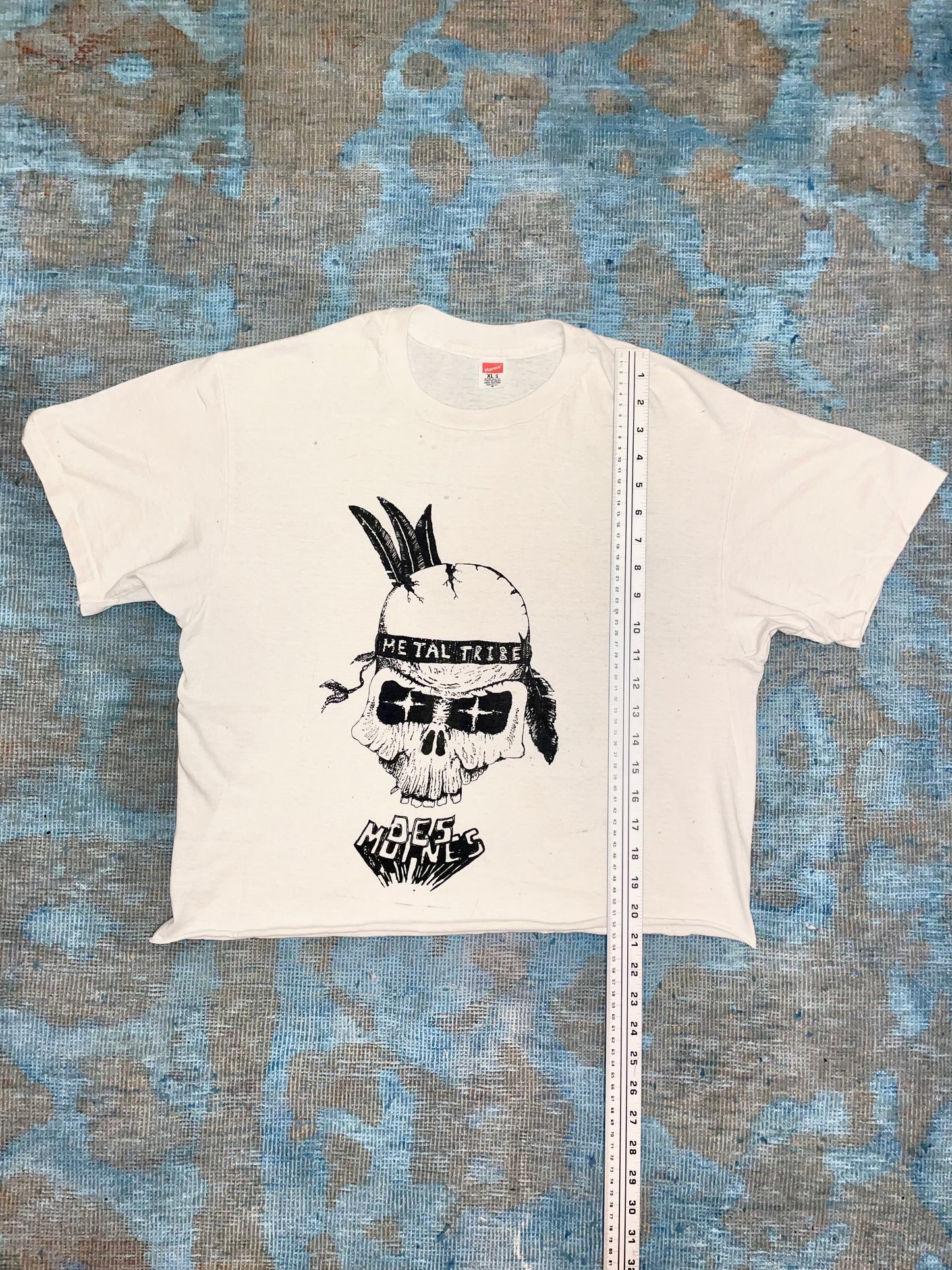 Metal Tribe Des Moines, Iowa ca. 1980s White Soft Vintage T-Shirt