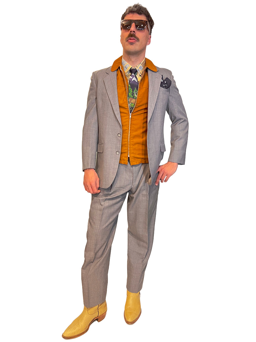 1980s Ducks Unlimited Tan Hunting Print Shirt