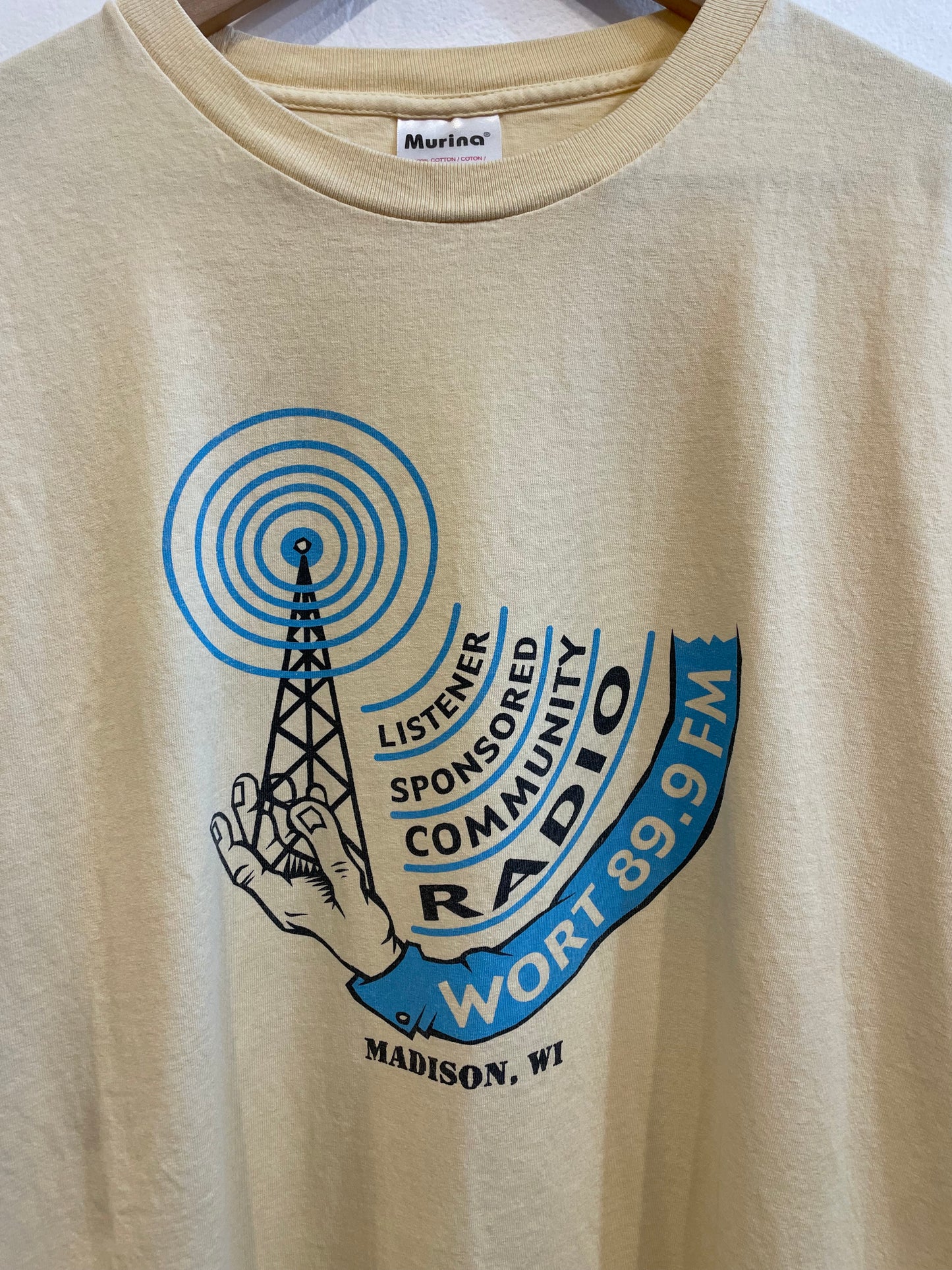 2000s Yellow WORT Radio Madison Tee