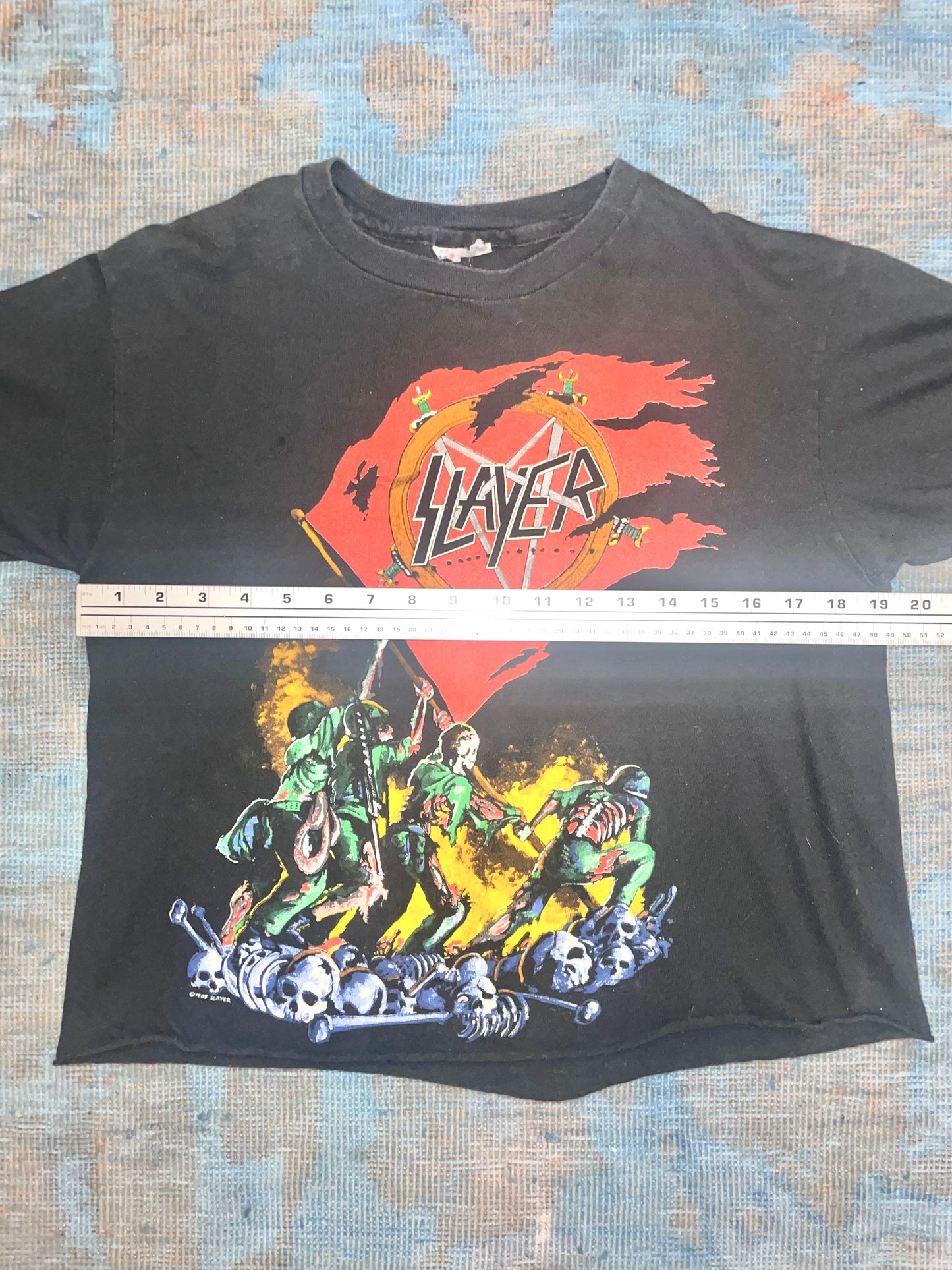 Slayer "World Sacrifice Tour 1988" Black Double Sided Thrash Metal Vintage T-Shirt