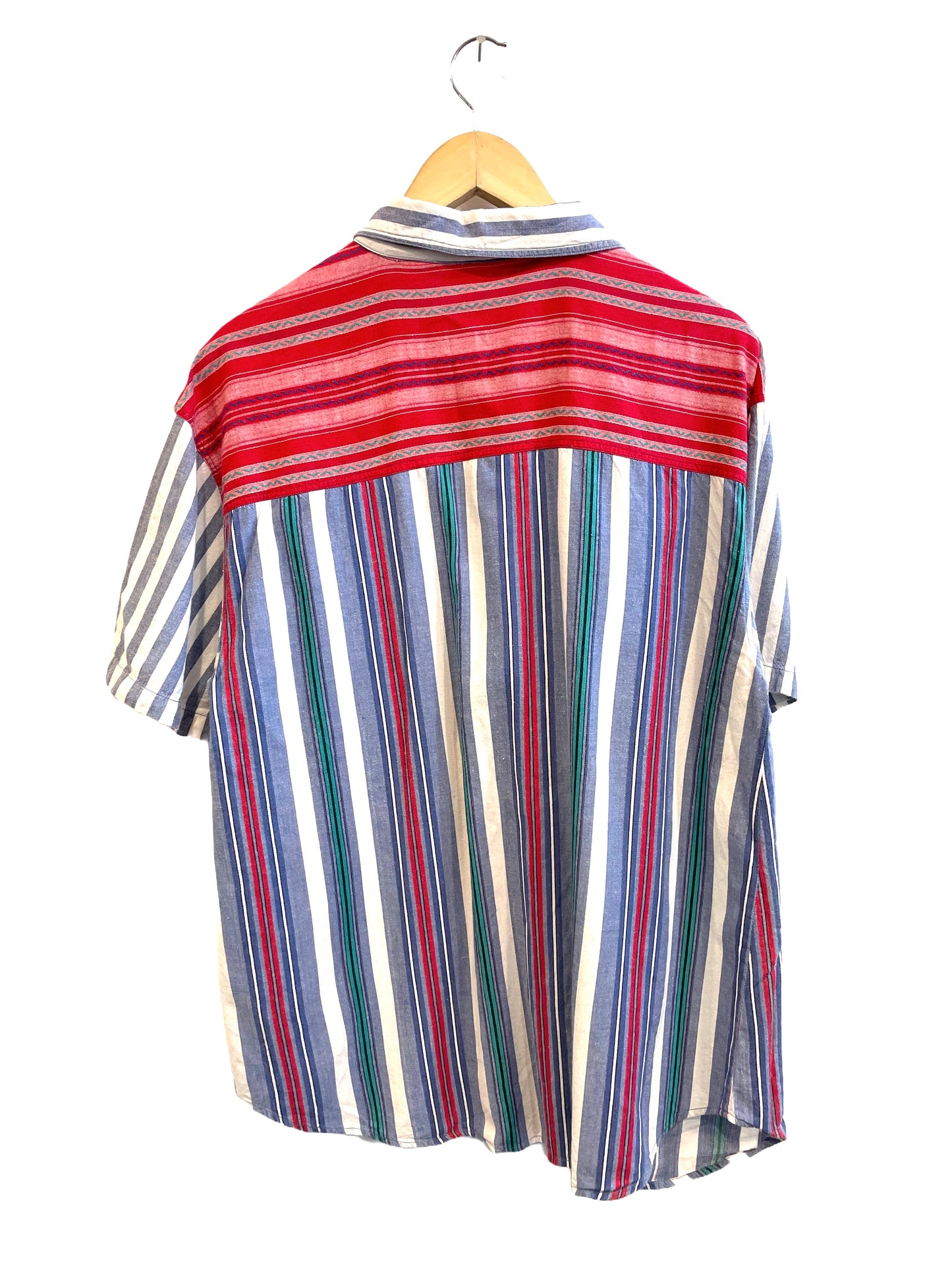 1980s Multi Stripe Cotton Pocket Shirt