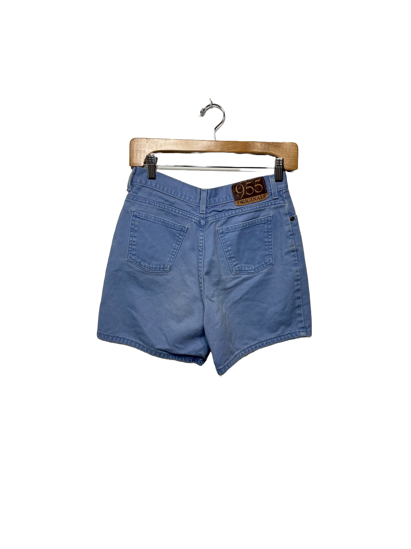 1990s Periwinkle Cotton Levi’s 955 Dernim Shorts