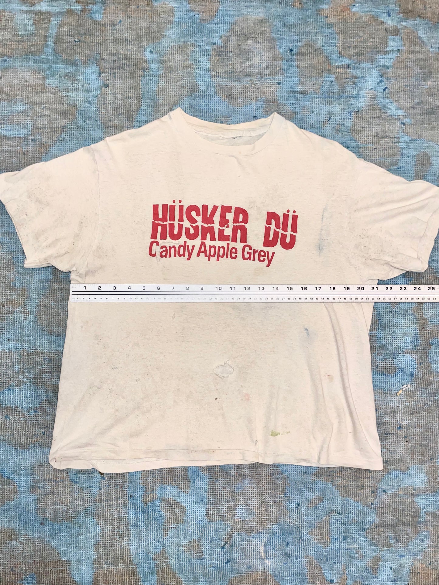 Hüsker Dü "Candy Apple Grey" Grey Double Sided Hardcore Vintage T-Shirt