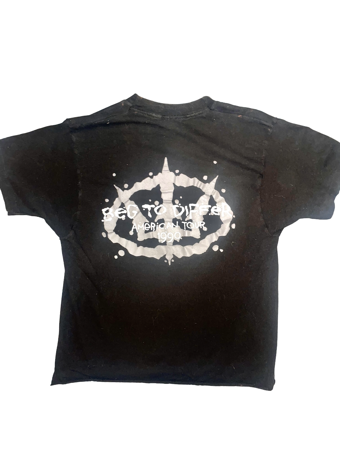 Prong "Beg To Differ Tour 1990" Pushead Black Double Sided Thrash Metal Vintage T-Shirt