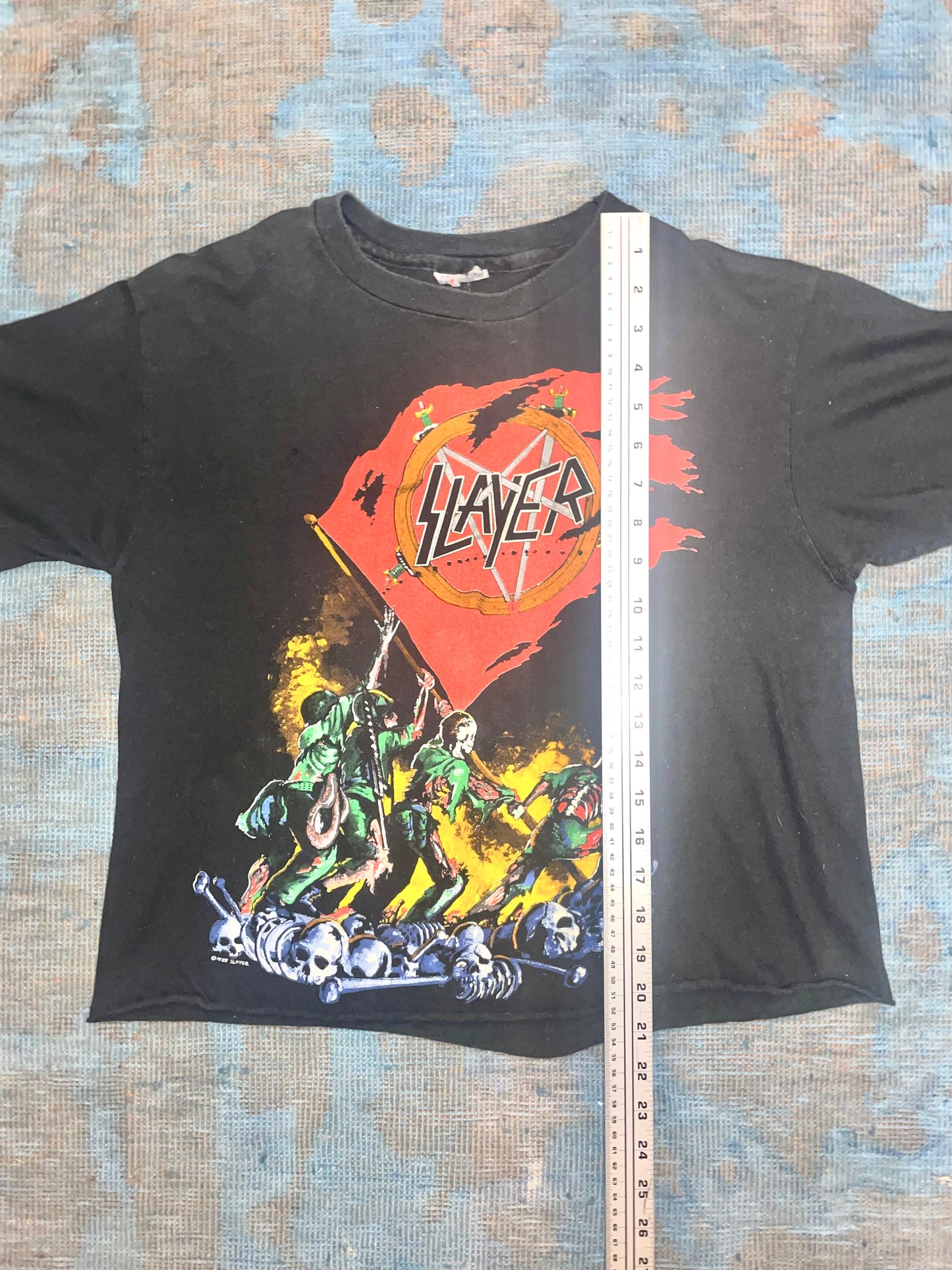 Slayer "World Sacrifice Tour 1988" Black Double Sided Thrash Metal Vintage T-Shirt