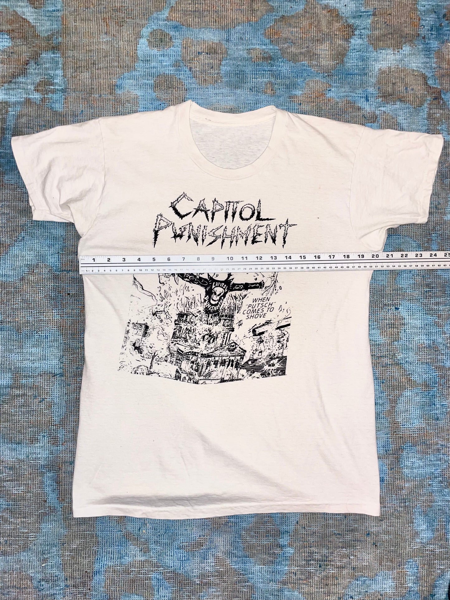 Capitol Punishment (Fresno, CA) When Putsch Comes To Shove ca. 1980s Hardcore Thrash Vintage T-Shirt