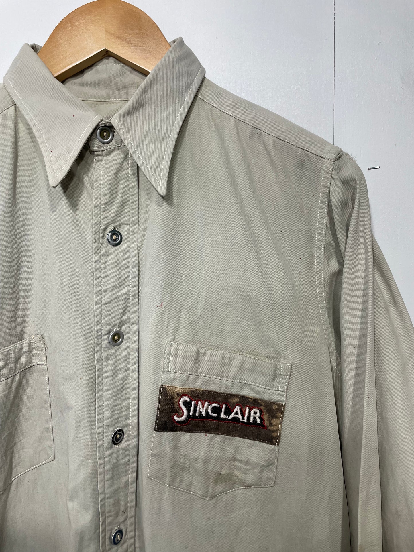 1940s Thrashed Sinclair Work Shirt