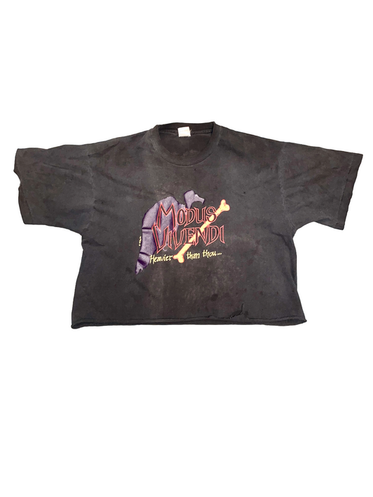 Modus Vivendi "Heavier Than Thou" Black Double Sided Metal Vintage T-Shirt