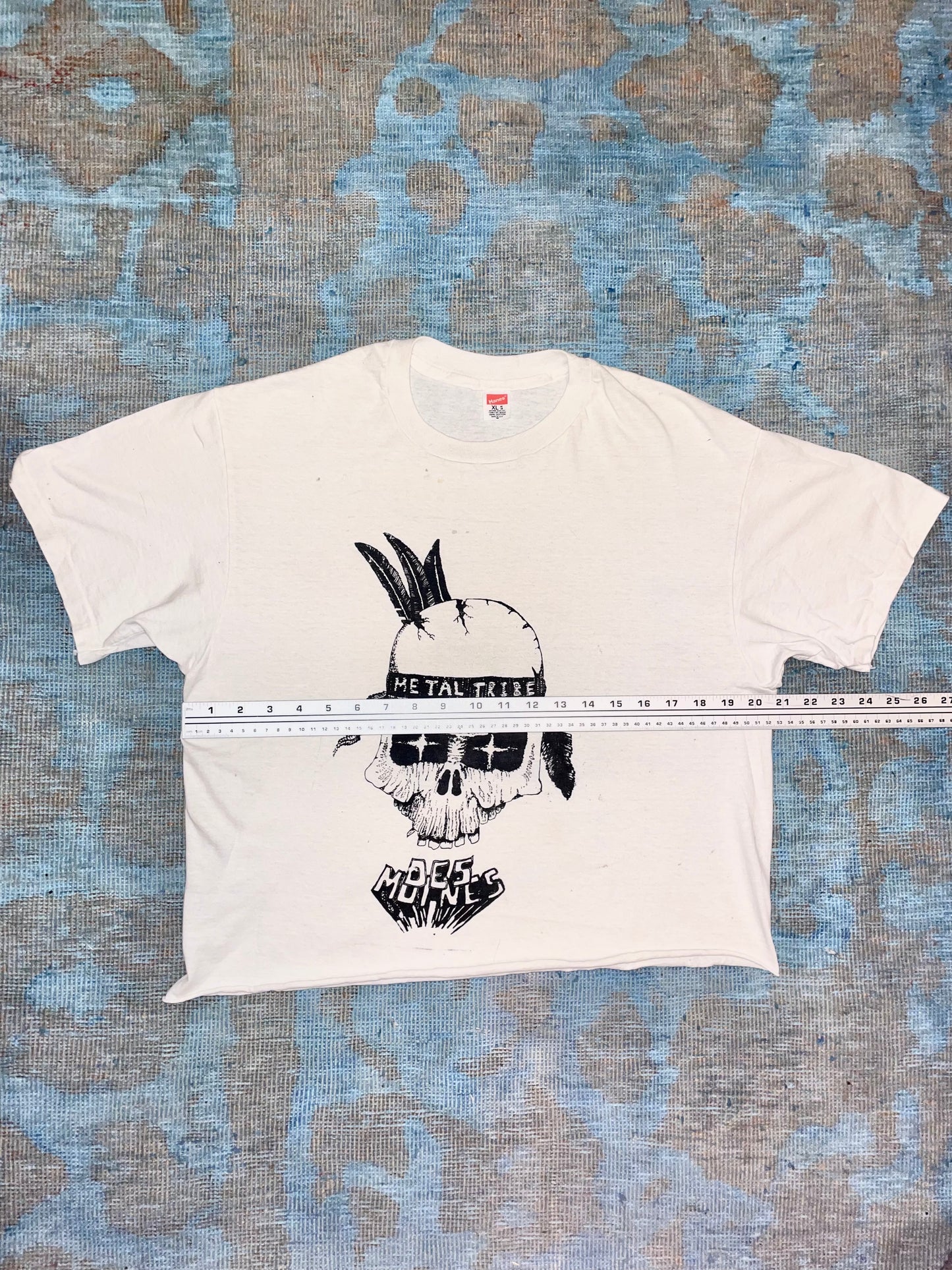 Metal Tribe Des Moines, Iowa ca. 1980s White Soft Vintage T-Shirt