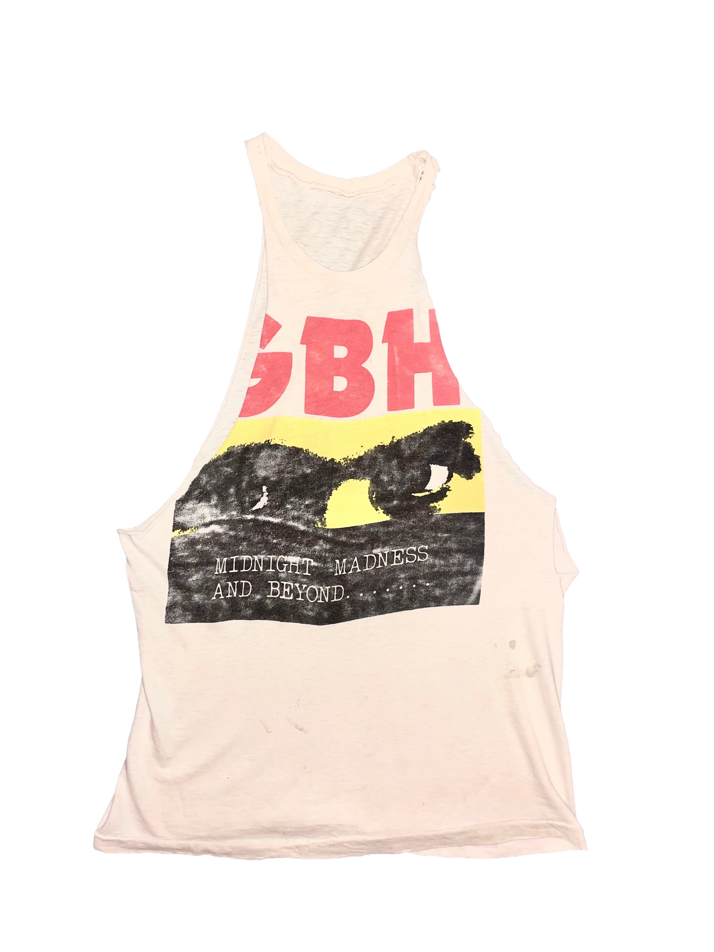 GBH "Midnight Madness and Beyond…" White Tank UK Anarcho Punk Vintage T-Shirt