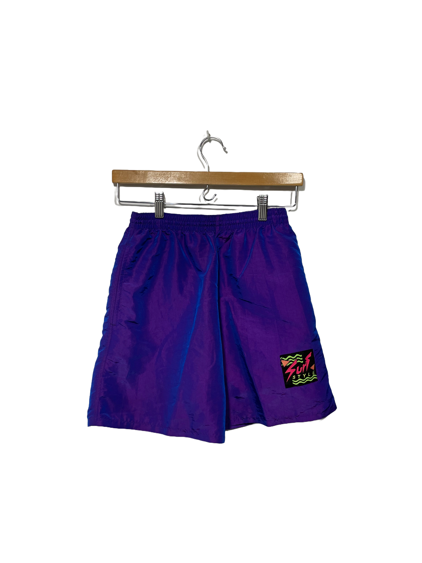 1990s Iridescent Purple SURF STYLE Unlined Trunks