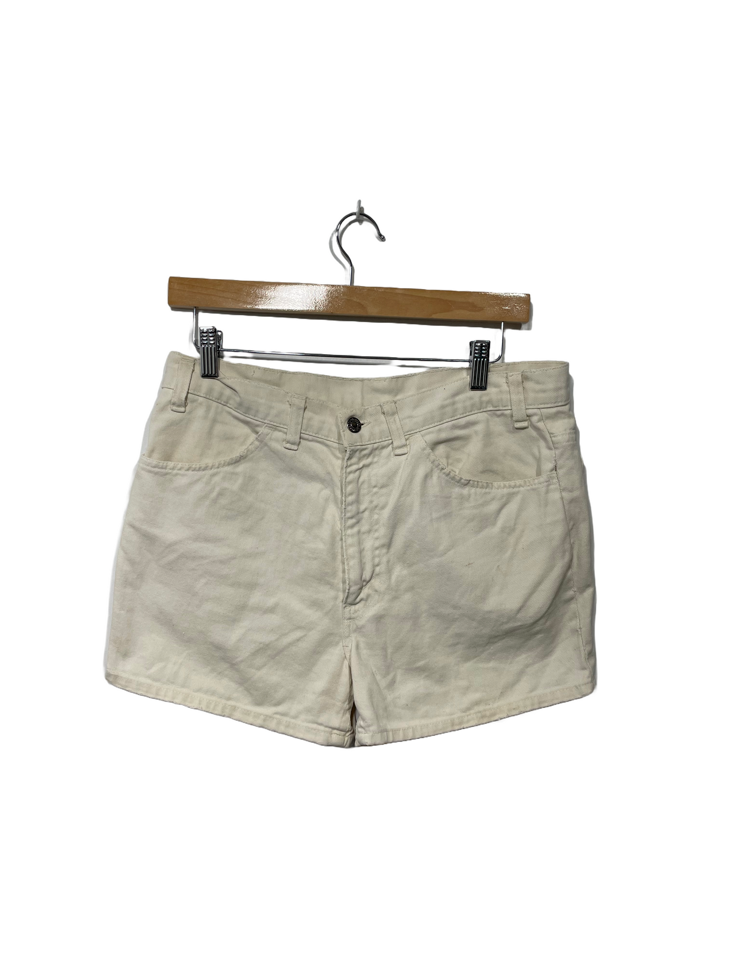 1970s White Levis Jean Shorts