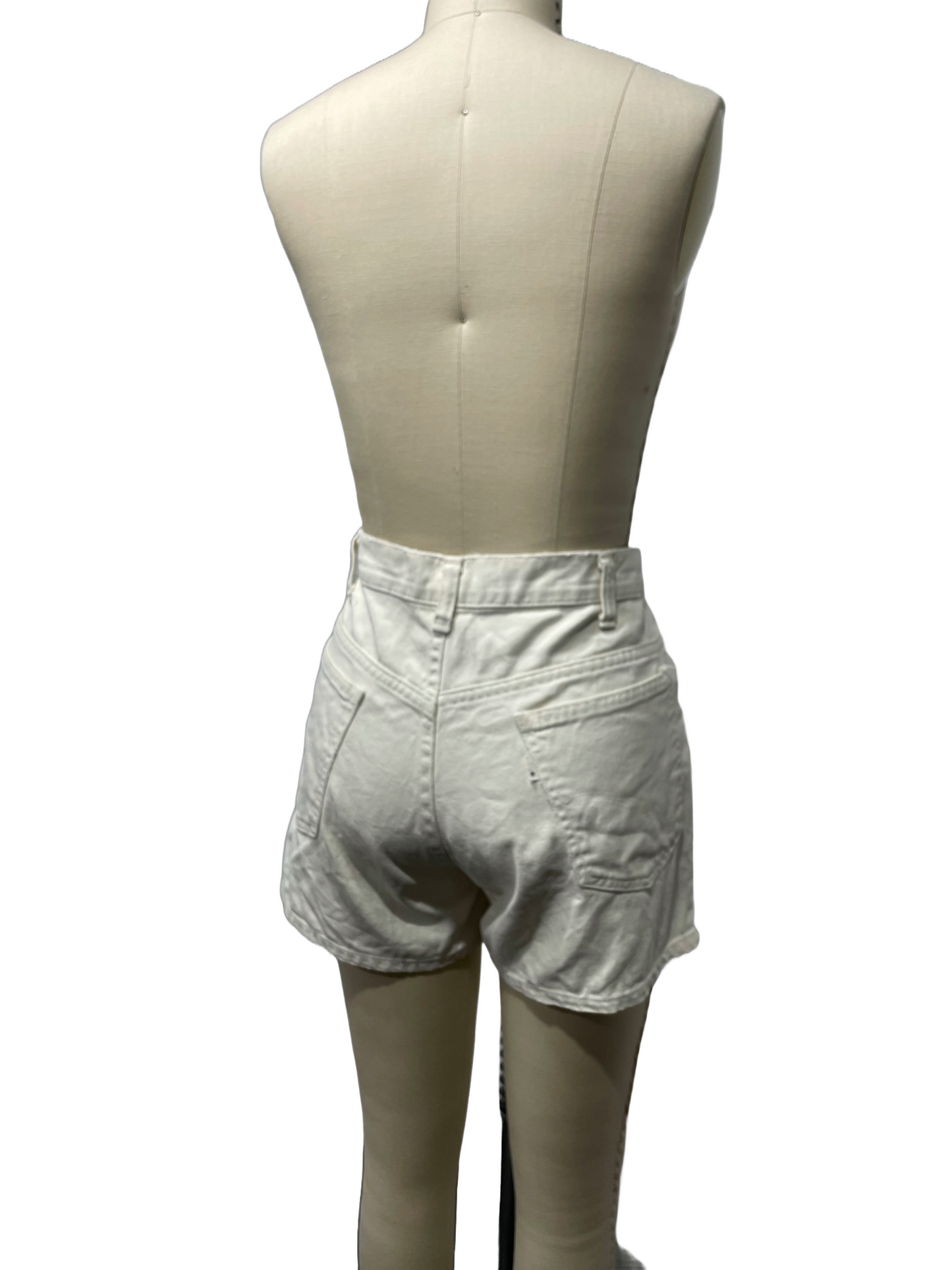 1970s White Levis Jean Shorts