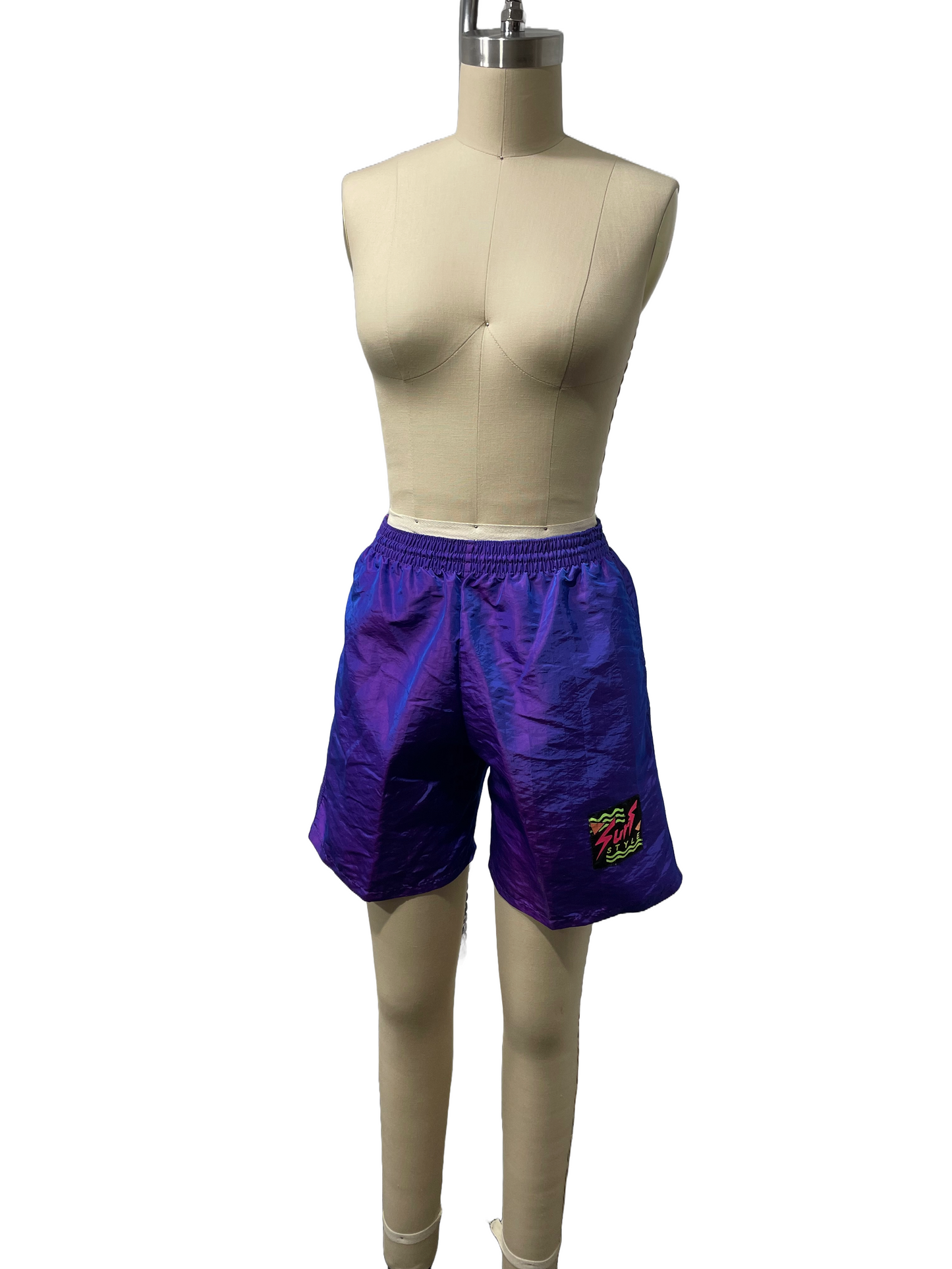 1990s Iridescent Purple SURF STYLE Unlined Trunks