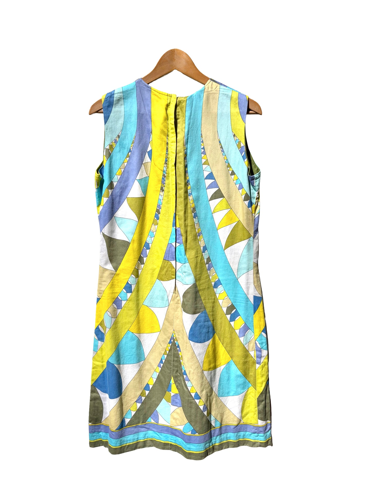 1960s Pucci-Style Cotton Sateen Shift Dress