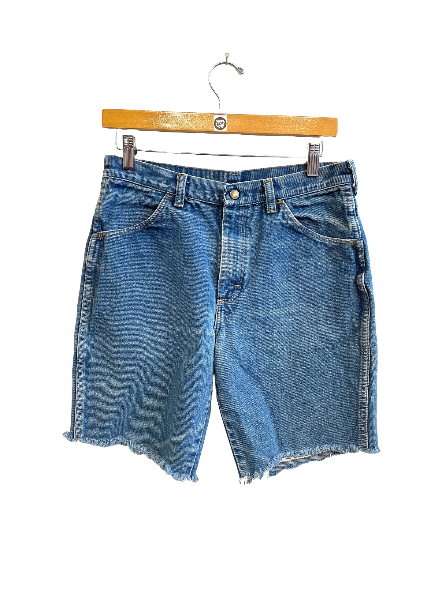 1980s Rustler Classic Wash Denim Long Cutoff Shorts