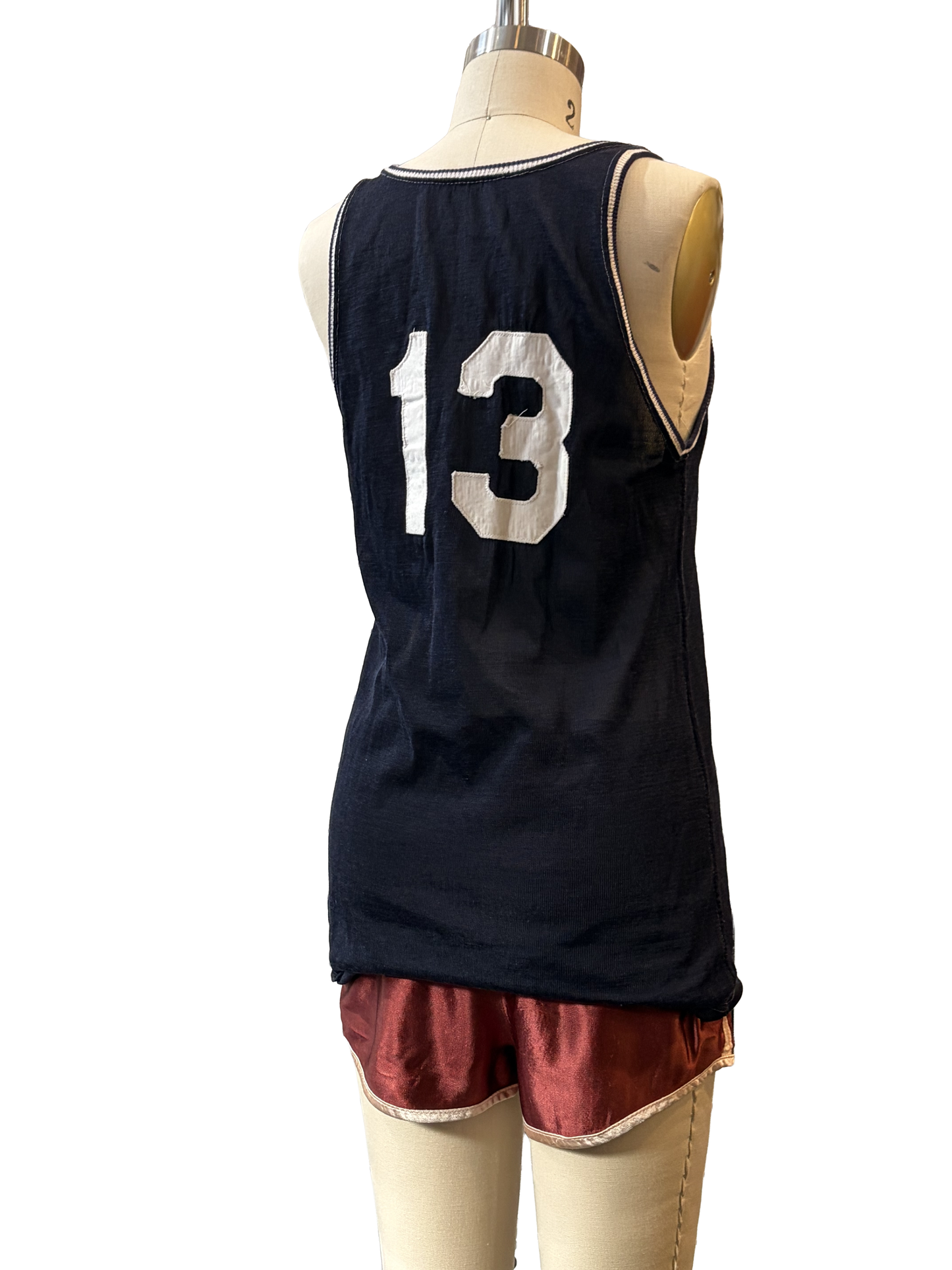 Mid-century Navy Blue Basketball Jersey