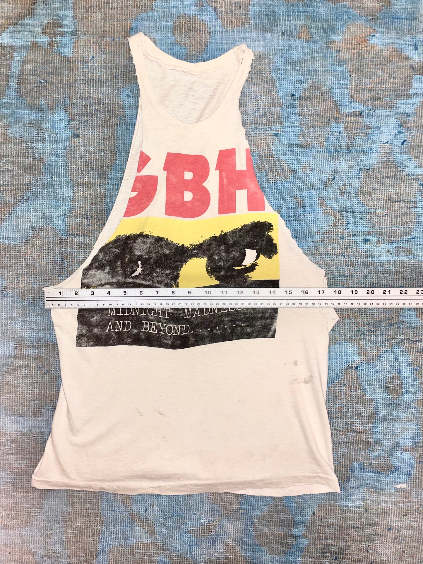GBH "Midnight Madness and Beyond…" White Tank UK Anarcho Punk Vintage T-Shirt