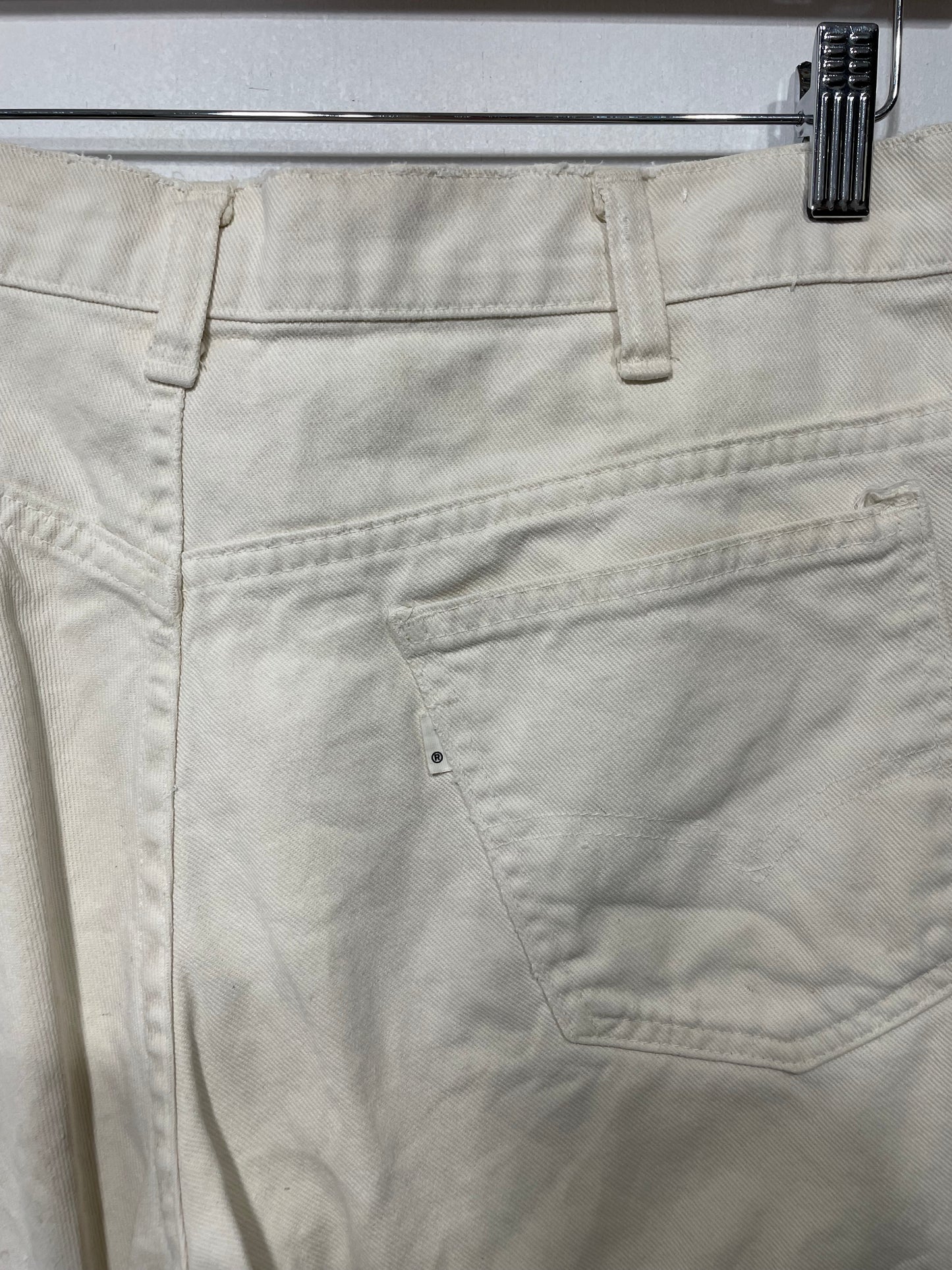 1970s White Levis Jean Shorts