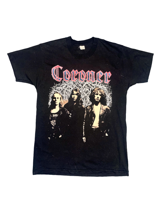 Coroner "No More Color" ca. 1989 Black Double Sided Like New Thrash Prog Metal Vintage T-Shirt