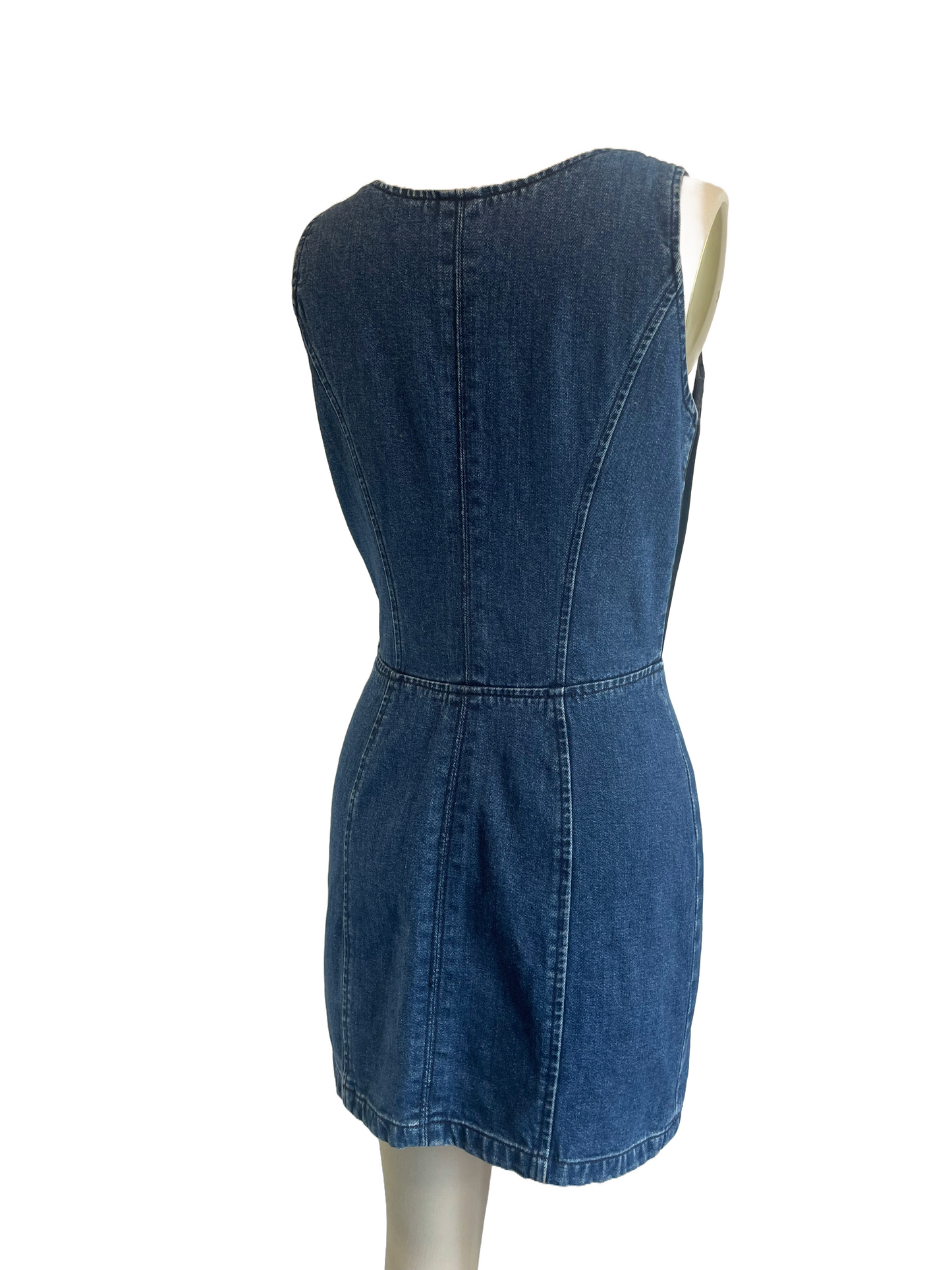 1990s Black Velvet Denim GUESS Corset Top Mini Dress