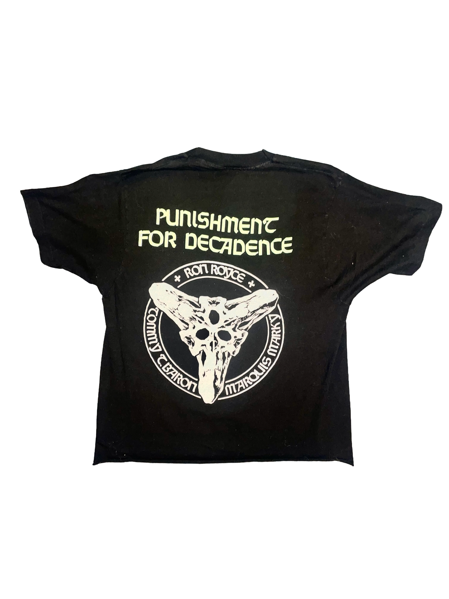 Coroner "Punishment For Decadence" 1990 Black Double Sided Thrash Prog Metal Vintage T-Shirt