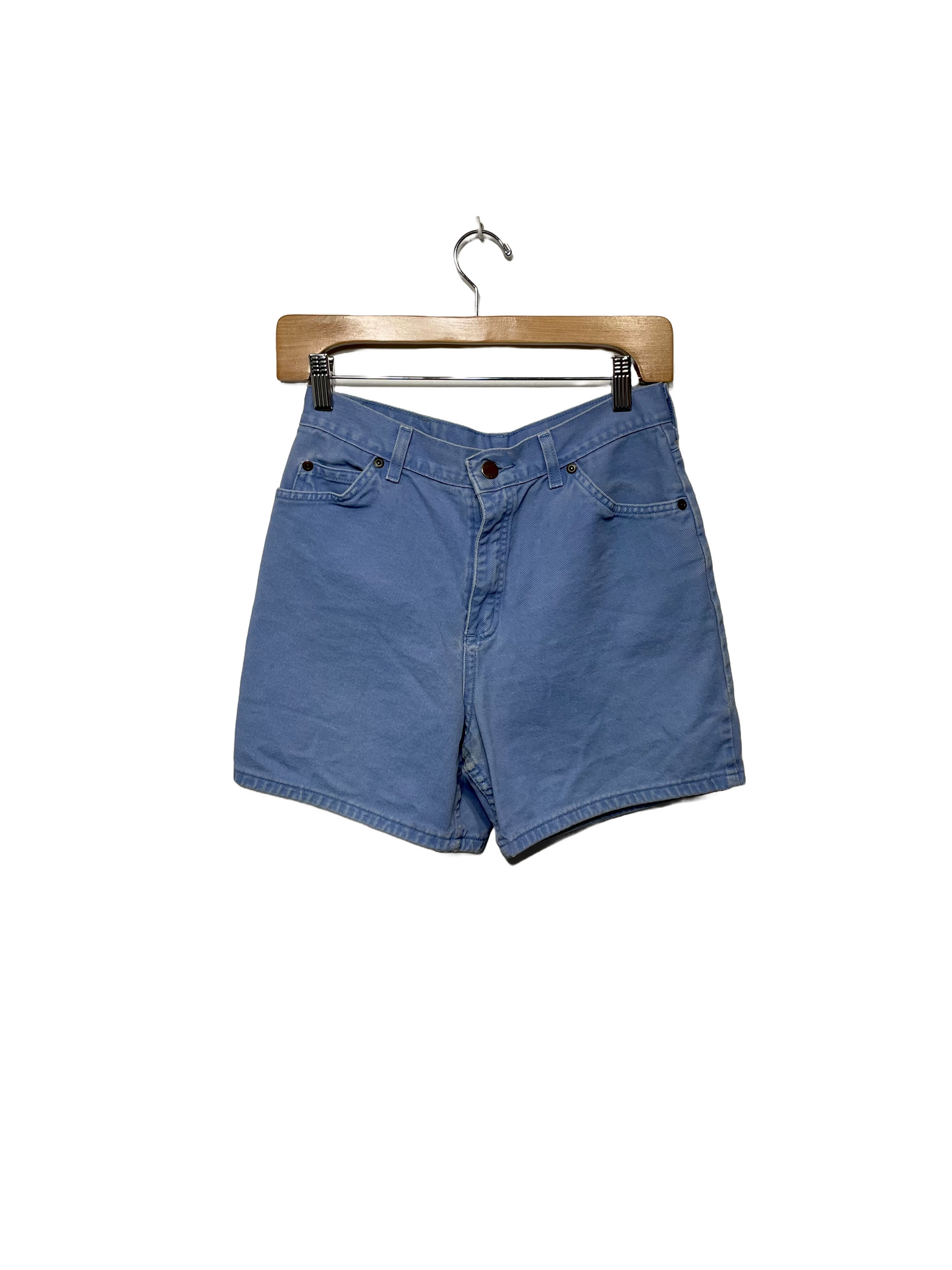 1990s Periwinkle Cotton Levi’s 955 Dernim Shorts
