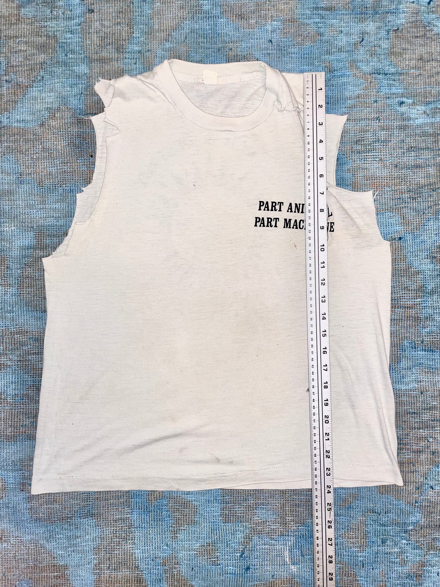 Rollins Band "Search & Destroy" Tattoo Double Sided Cut-off Sleeves Alt Metal Vintage T-Shirt