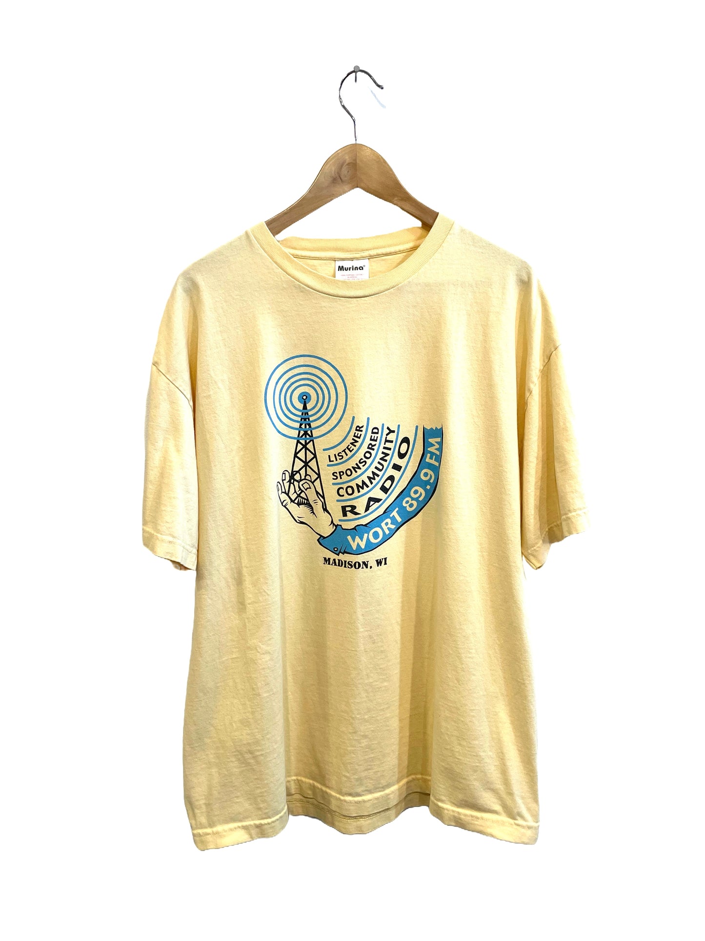 2000s Yellow WORT Radio Madison Tee