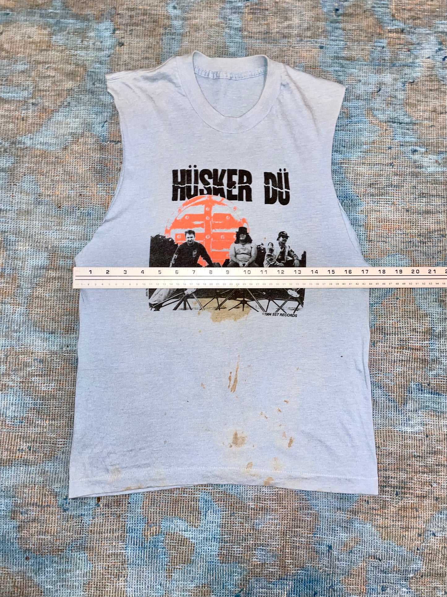 Hüsker Dü Blue Cut-off Sleeves SST Records Hardcore Vintage T-Shirt