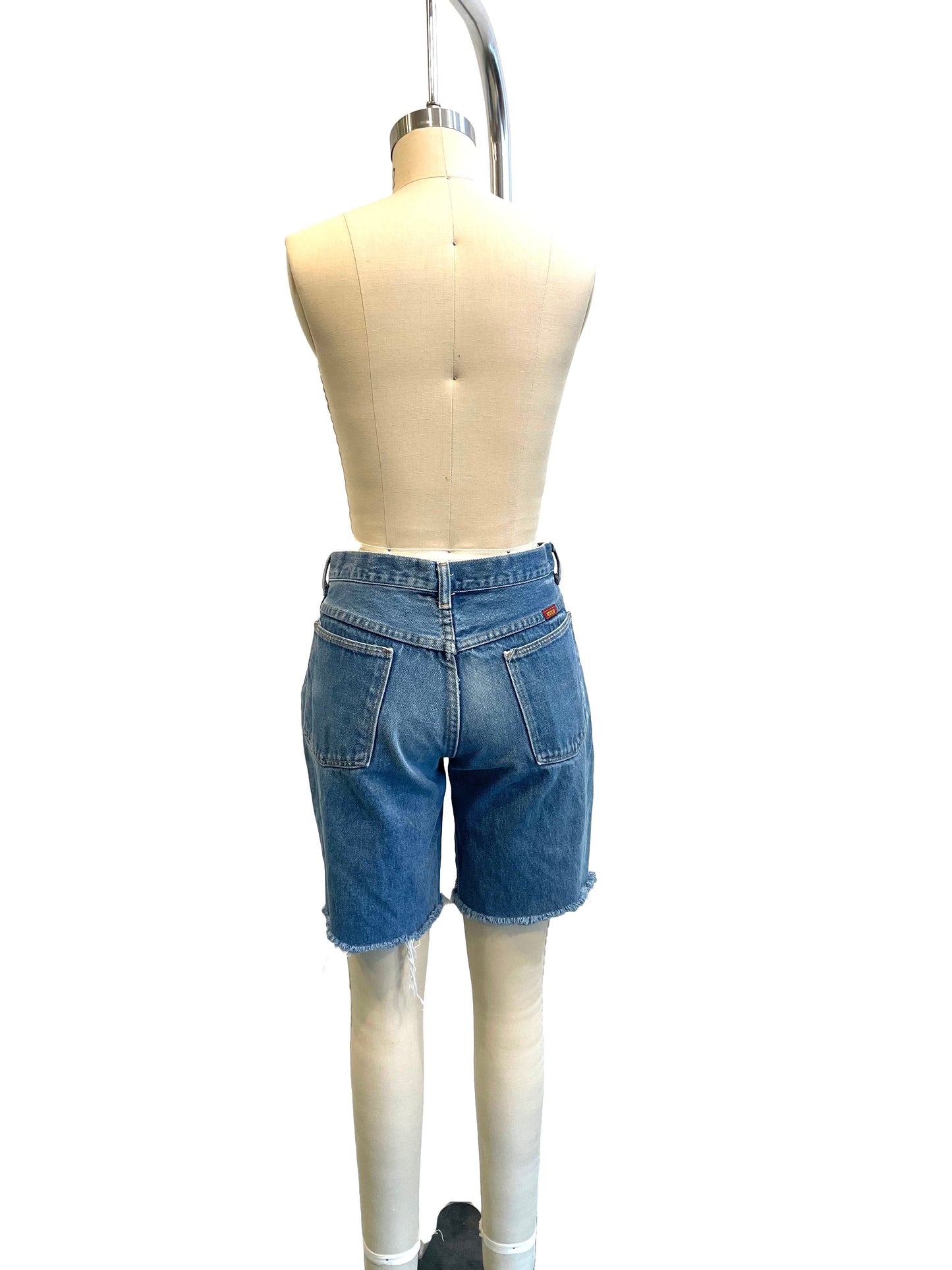 1980s Rustler Classic Wash Denim Long Cutoff Shorts