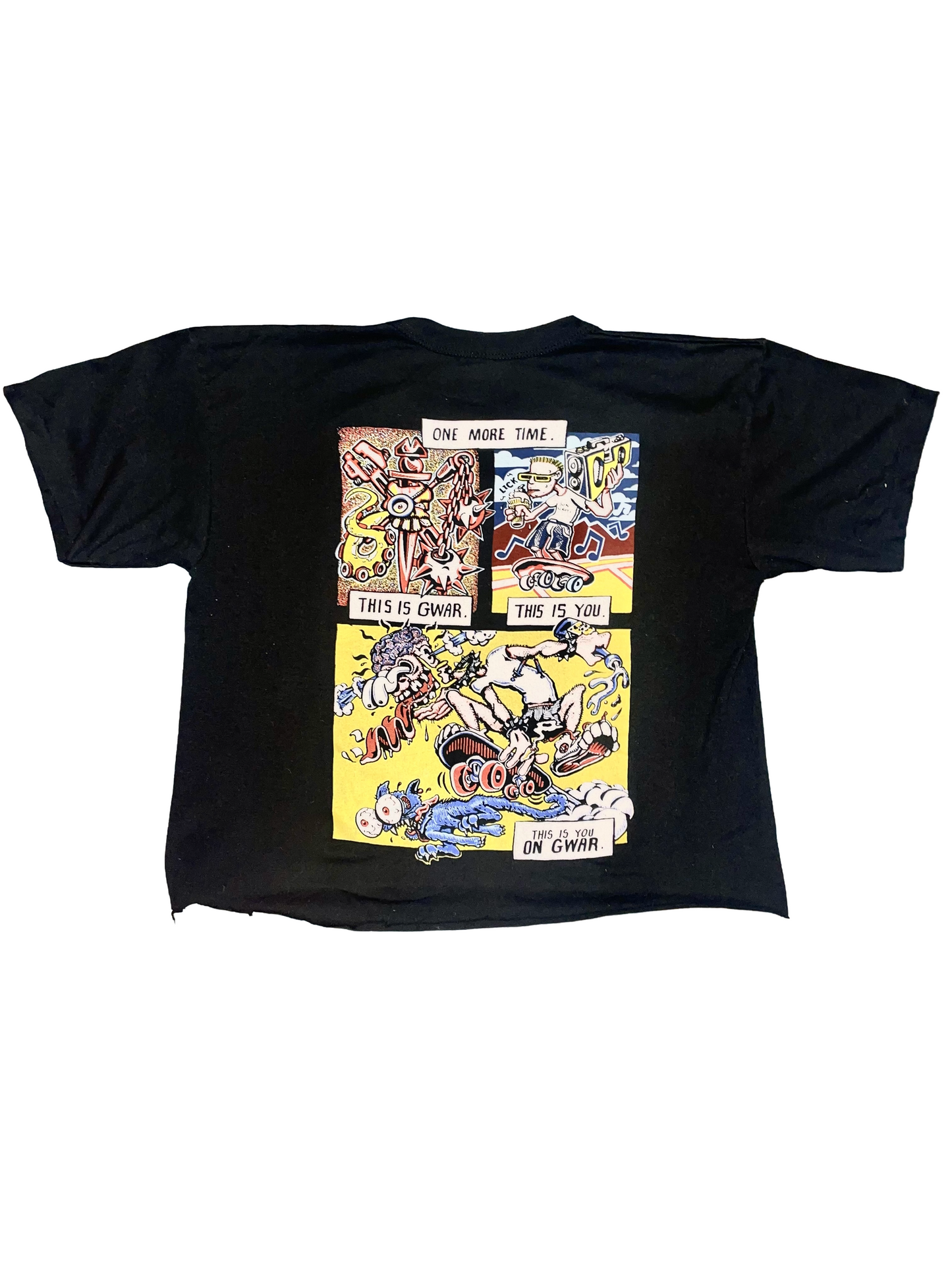 GWAR "This Is You On Gwar" 1990 Black Double Sided Vintage T-Shirt