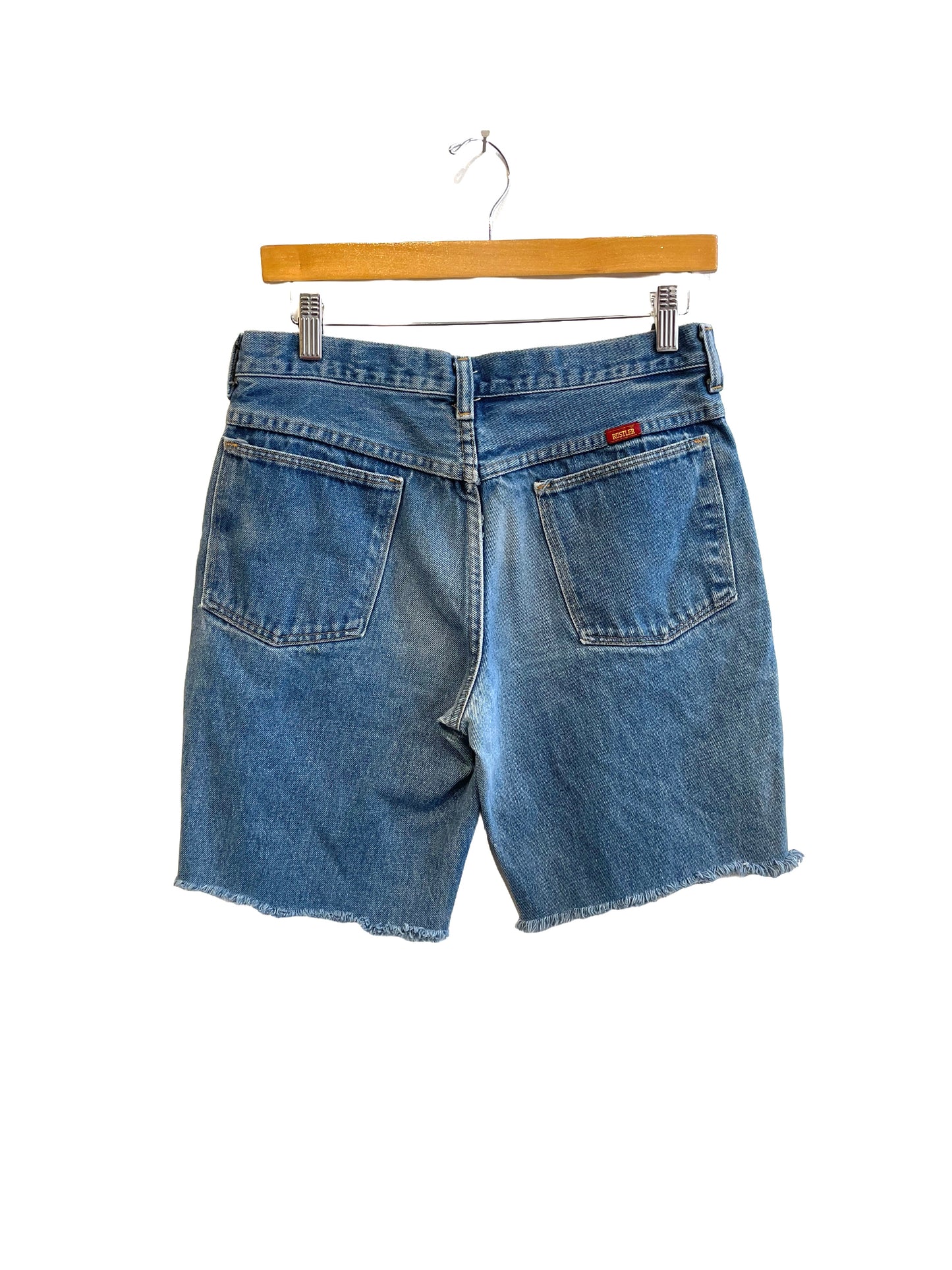 1980s Rustler Classic Wash Denim Long Cutoff Shorts