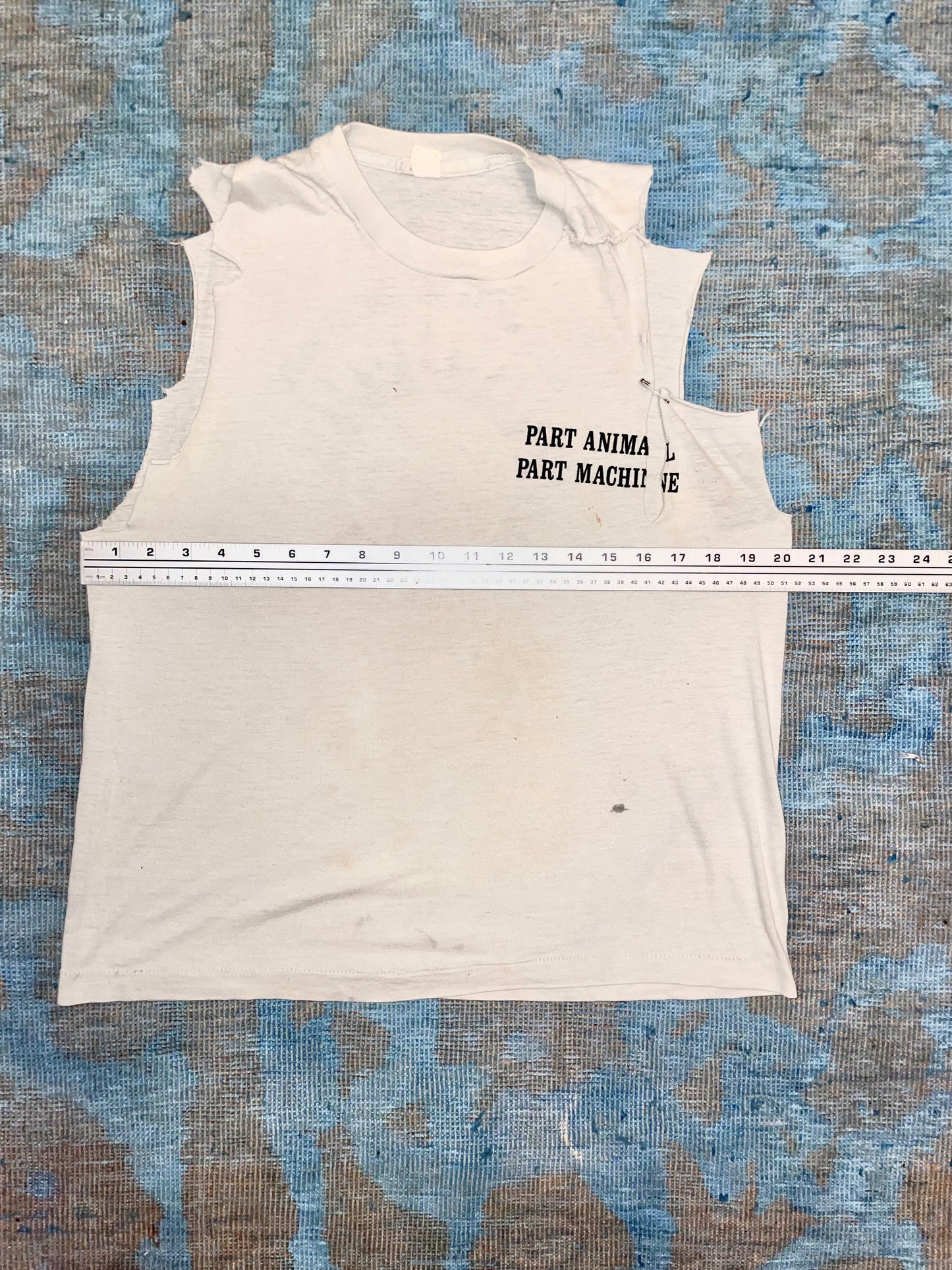 Rollins Band "Search & Destroy" Tattoo Double Sided Cut-off Sleeves Alt Metal Vintage T-Shirt