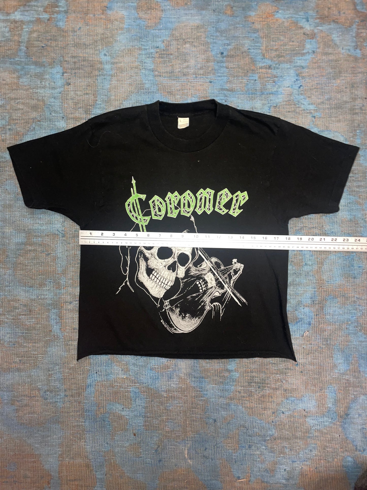 Coroner "Punishment For Decadence" 1990 Black Double Sided Thrash Prog Metal Vintage T-Shirt