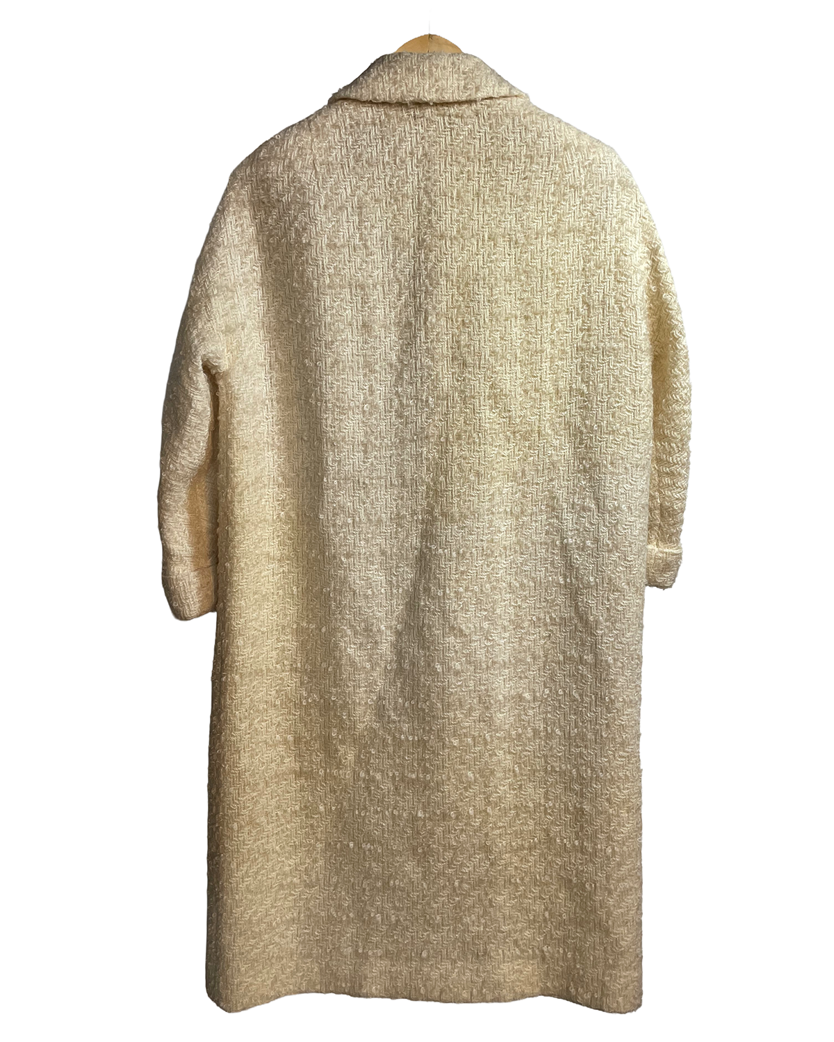 1960s Cream Boucle Double Breasted Coat