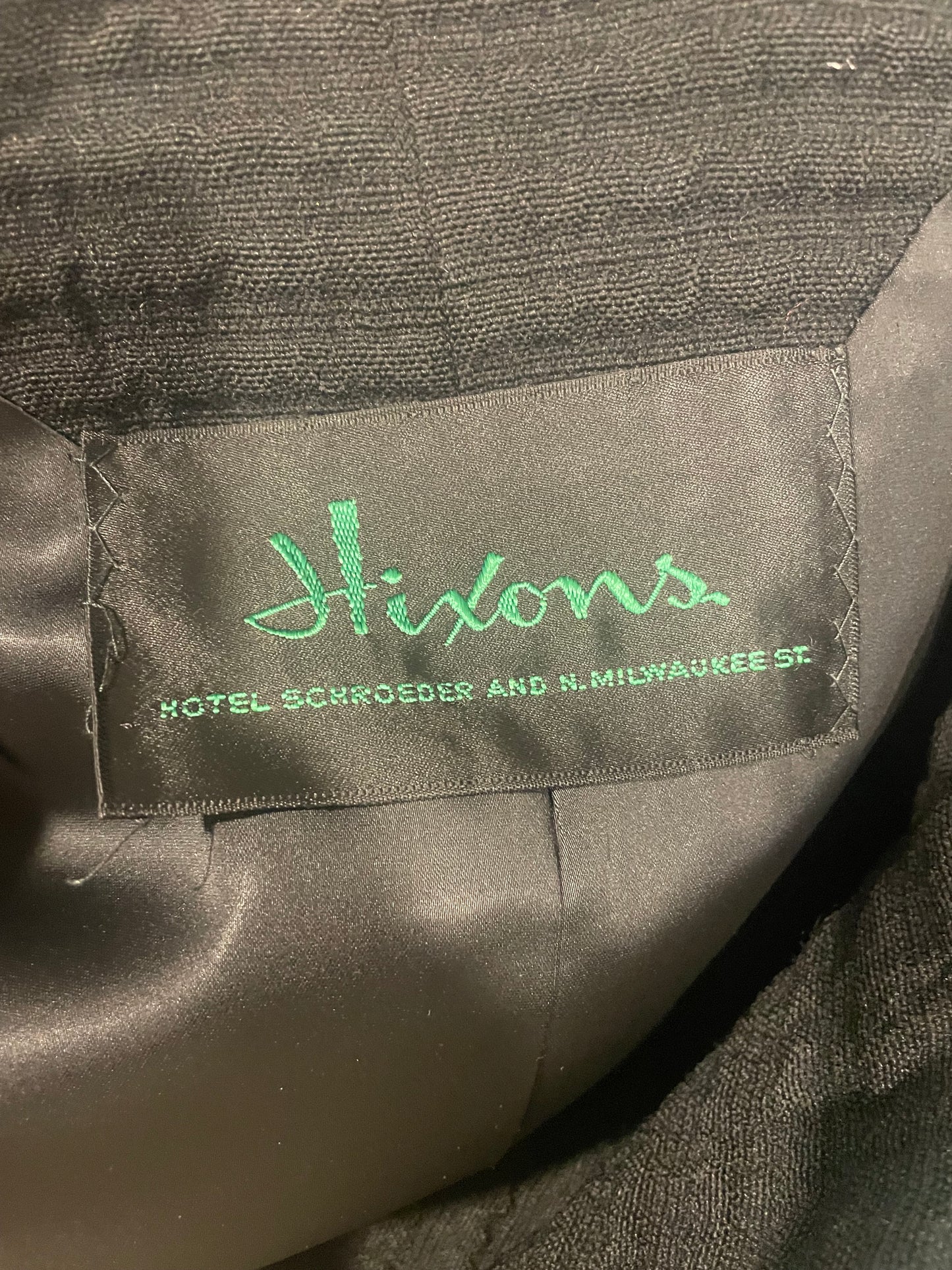 1960s Black Wool Fur Trim Tailored Coat