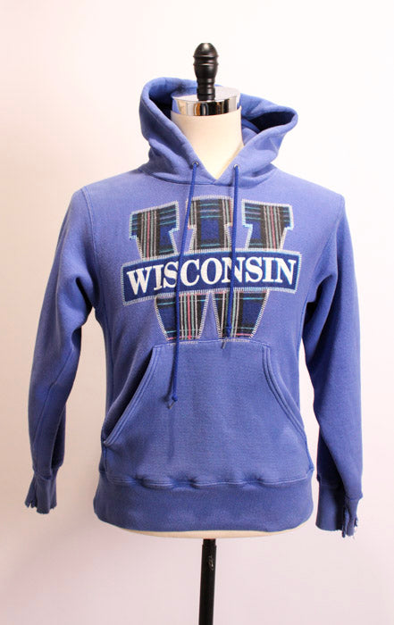 1990s Blue Wisconsin Reverse Weave Hoodie