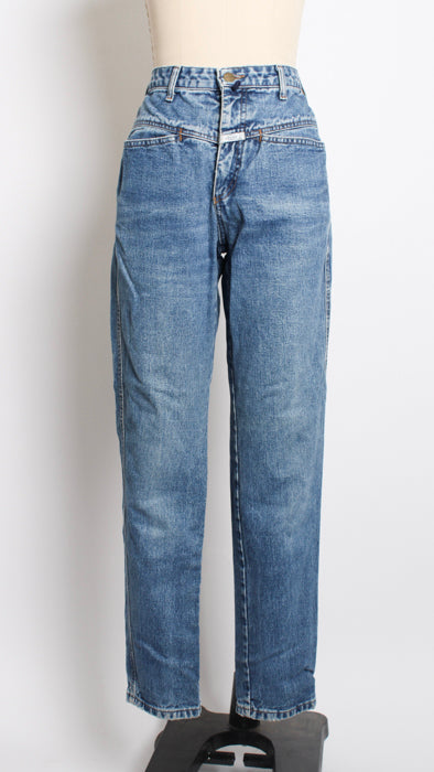 1980s Light Stonewash Marithe Francois Girbaud Tapered Jeans