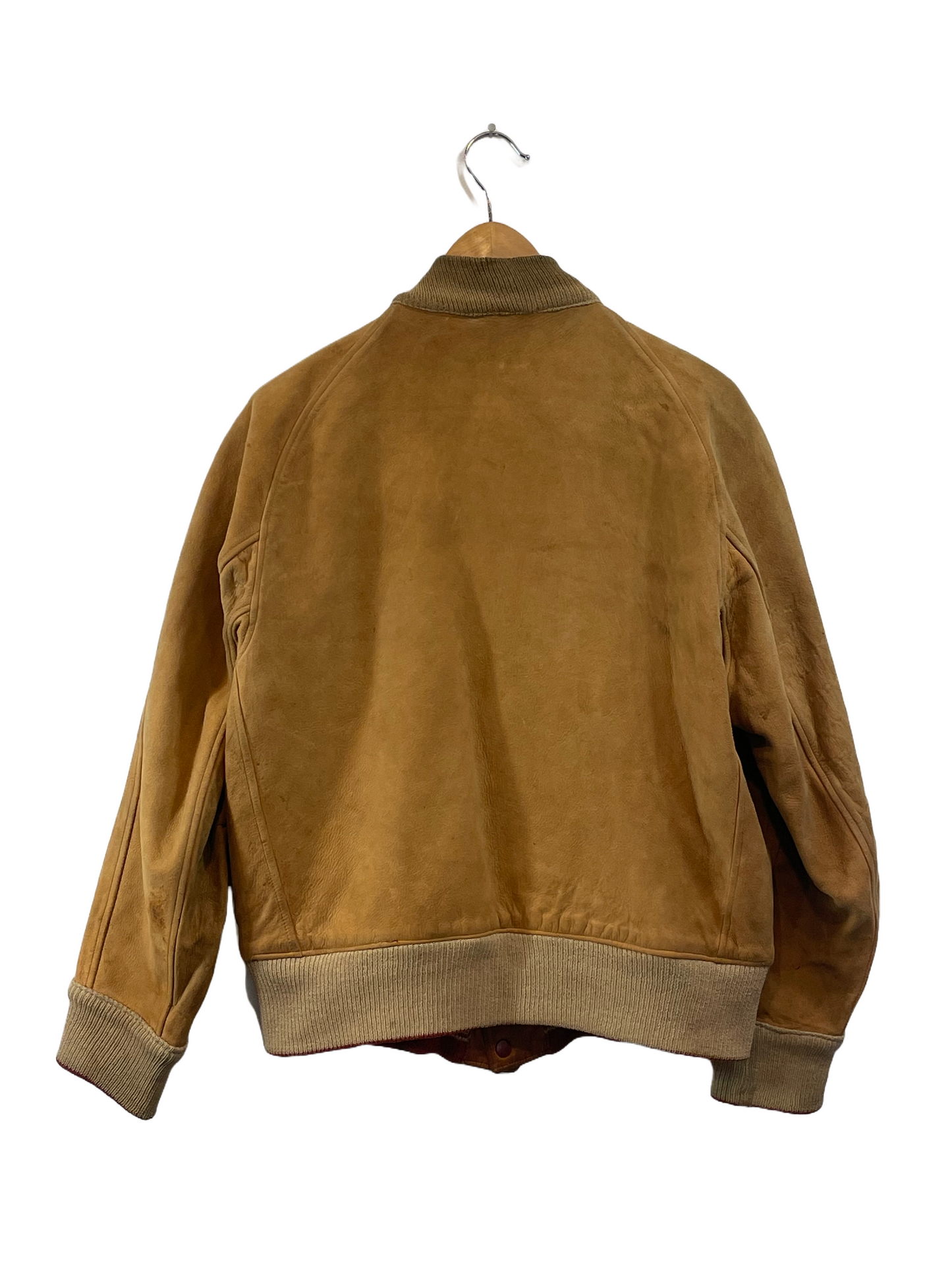 1950s U of Arkansas Reversible Suede Satin Academic Letter Jacket