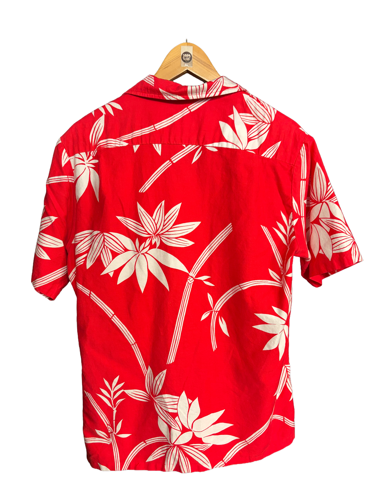 1970s Red Cotton 'Helena's' Hawaiian Shirt
