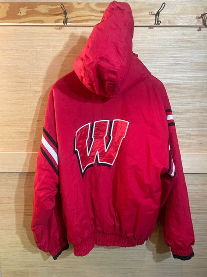 1990s Cherry Red Badgers Stadium Jacket