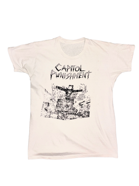 Capitol Punishment (Fresno, CA) When Putsch Comes To Shove ca. 1980s Hardcore Thrash Vintage T-Shirt