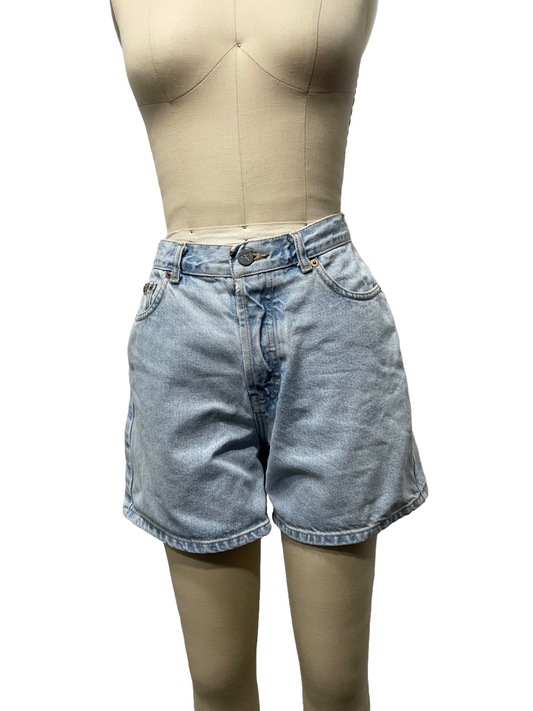 1990s Icy Wash Calvin Klein Button Fly Denim Shorts